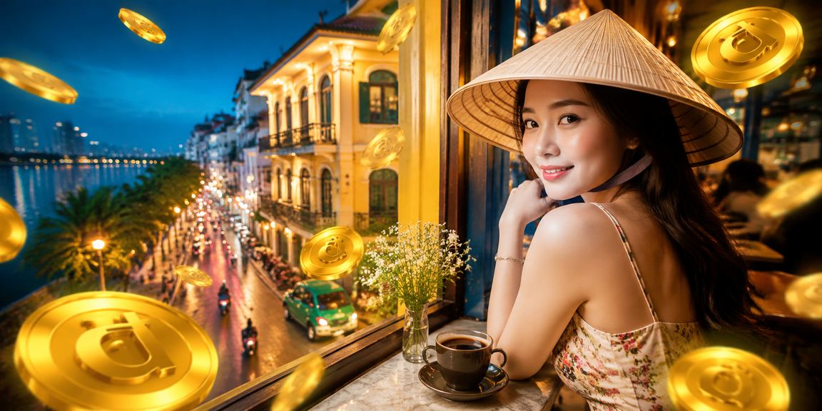 Người dùng nhận thưởng nạp tiền gg888 tại Hà Nội với nón lá